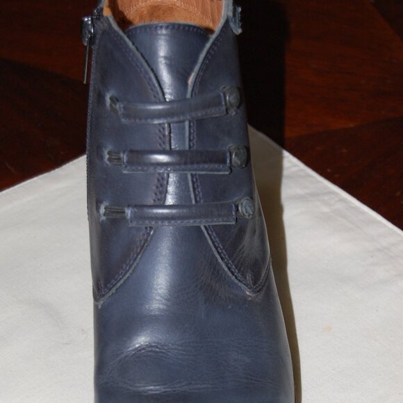 Pikolinos Deep Blue Leather Short Boot With Brown Accents Size 40 - Picture 7 of 15